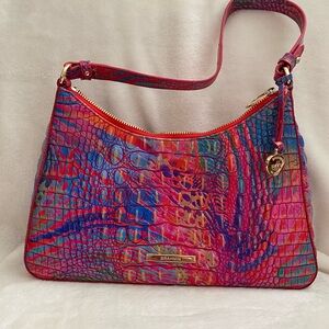 Brahmin Vibrant Croc-Embossed Shoulder Bag, maybe rainbow fish